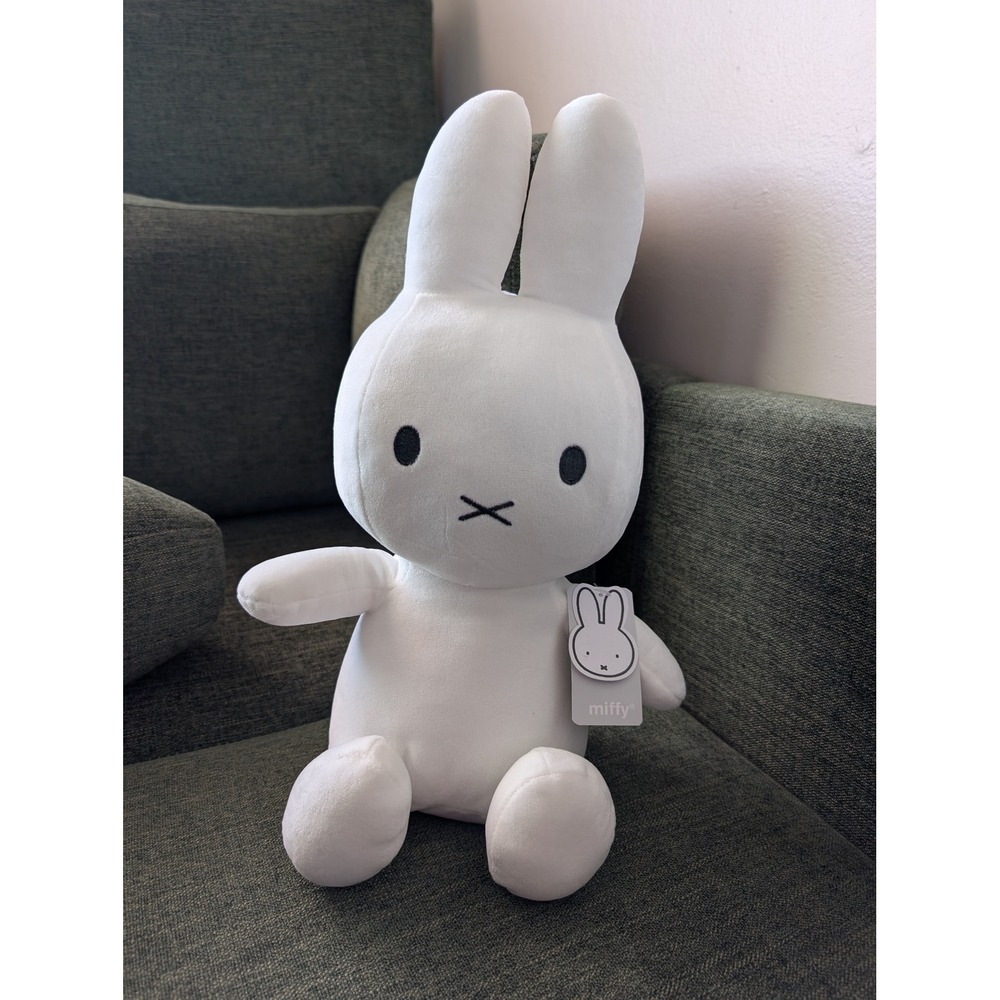 Miffy Bunny Plush 15" White Stuffed Animal Dick Bruna Kawaii Rabbit Nursery New